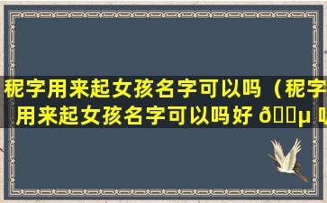 秜字用来起女孩名字可以吗（秜字用来起女孩名字可以吗好 🐵 听吗）